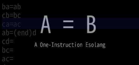 A=B: The Minimalist Programming Puzzle Game