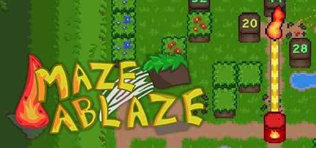 Maze Ablaze: 炎から爆弾を守る、ハイスピード戦略パズル