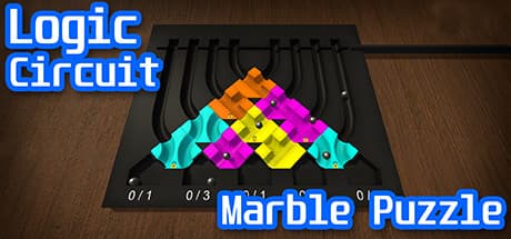 ロジックサーキット:マーブルパズル:カラフルなビー玉の道筋を組み立てよう