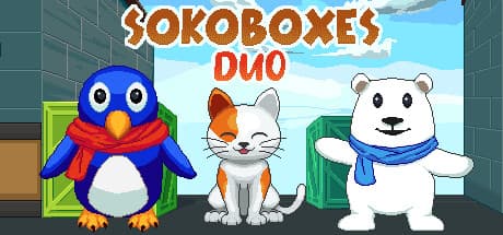 Sokoboxes Duo: Cooperative Puzzle Challenge for Two