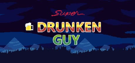 スーパー・ドランケン・ガイ：酔って見える？ピクセルプラットフォーマー