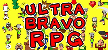 UltraBravoRPG: ボタン操作で敵を攻撃・防御するピクセルコメディRPG
