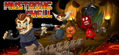Mustache in Hell: Twin-Stick Action Against Demonic Hordes