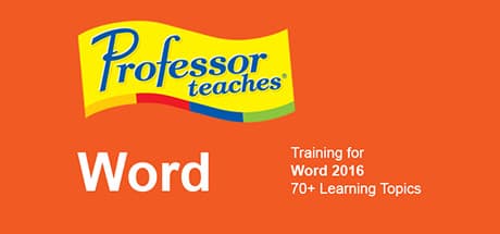 Professor Teaches Word 2016 for Mac:インタラクティブなトレーニング