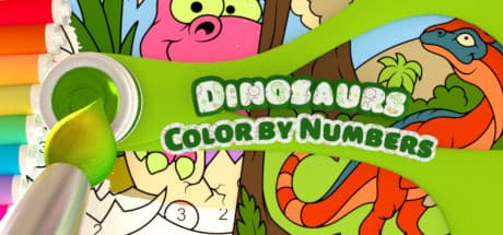 Color by Numbers - Dinosaurs — Paint by numbers - an interactive coloring book for childr
