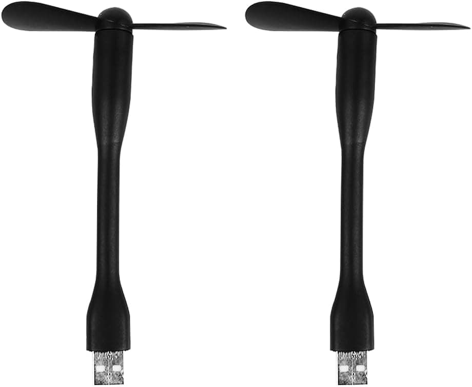 Tiardey ミニUSBファン 90mm フレキシブルネックUSBファン PCパワーバンクとUSBデバイス用取り外し可能なミニファン USB-C電話用ポータブルパーソナルファン (ブラック)