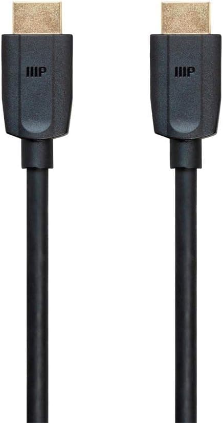 Monoprice 8K 超高速HDMIケーブル - HDMI 2.1 8K@60Hz 4K@120Hz 48Gbps HDR VRR 15フィート ブラック