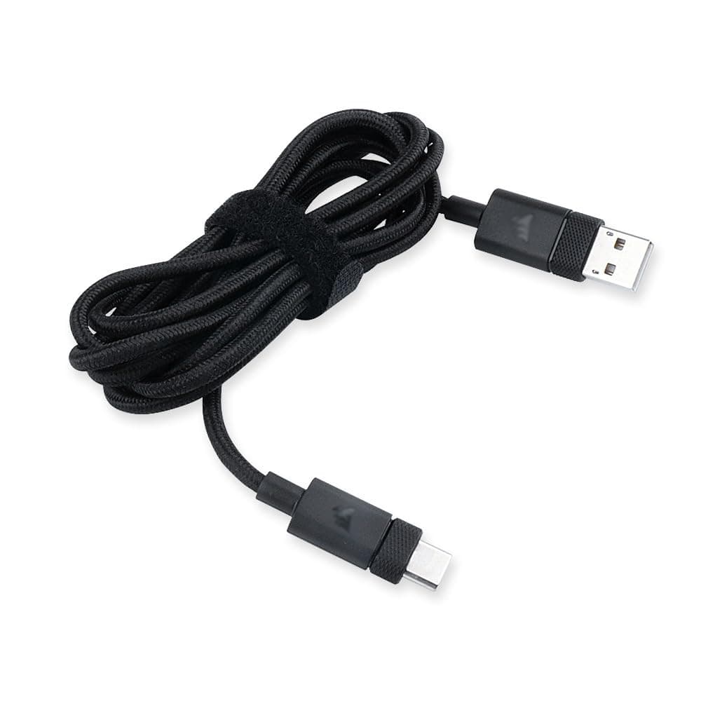 HUYUN 1.8M USB-C 充電ケーブルラインワイヤーコード Corsair K70 Pro RGB Tkl メカニカルゲーミングキーボード & Dark Core RGB Pro Se