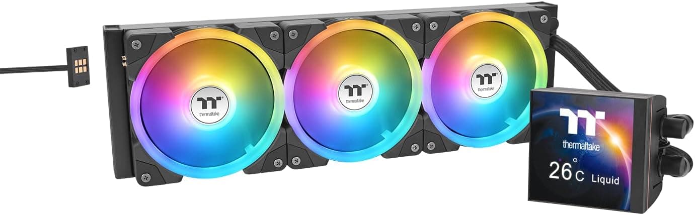 Thermaltake MAGFloe 360 Ultra Black All-In-One Liquid Cooler System オールインワン 360mm 水冷CPUクーラー CL-W432-PL12SW-A FN2473