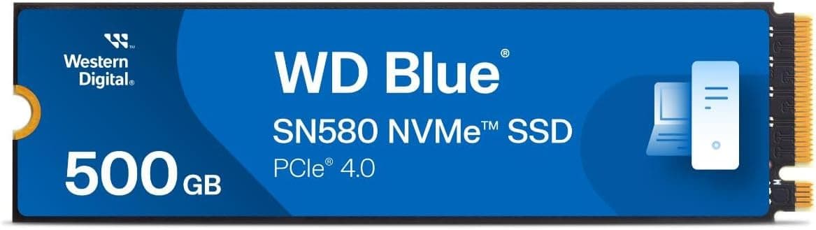 ウエスタンデジタル 500GB WD Blue SN580 NVMe 内蔵ソリッドステートドライブ SSD - Gen4 x4 PCIe 16Gb