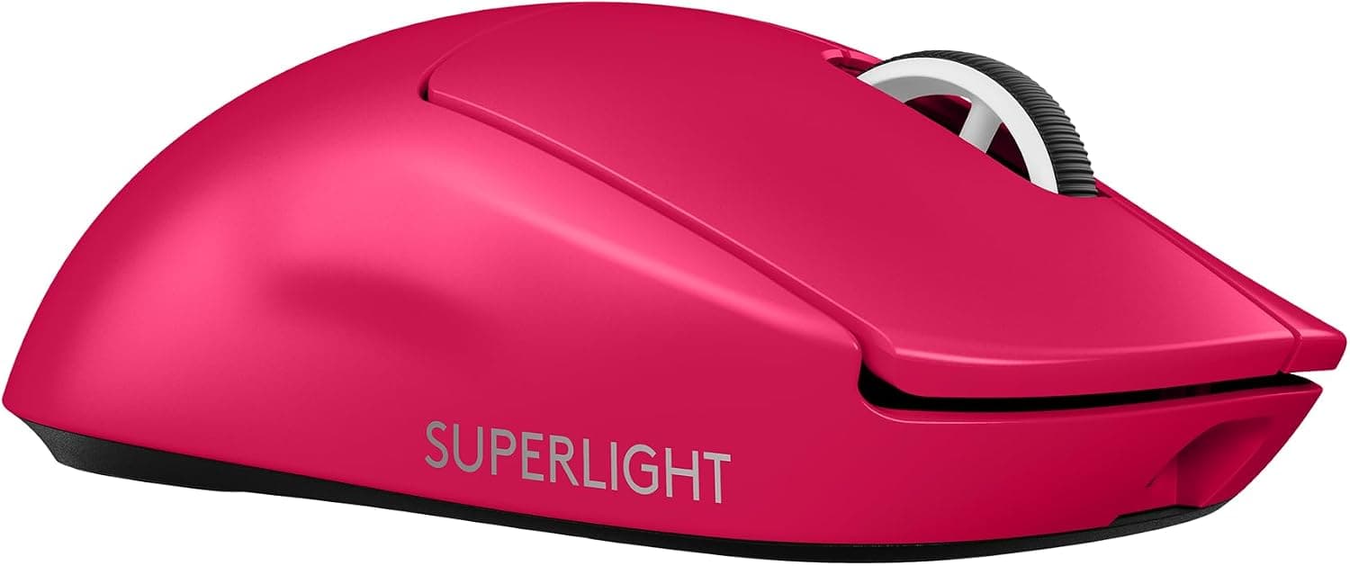 Logitech G PRO X SUPERLIGHT 2 ロジテックワイヤレスゲーミングマウス左右対称 8000Hz ポーリングレート軽量 60g LIGHTFORCE ハイブリッドスイッチ USB-C 接続マゼンタ【ファイナルファンタジー XIV 推奨モデル 】 [海外パッケージ品]