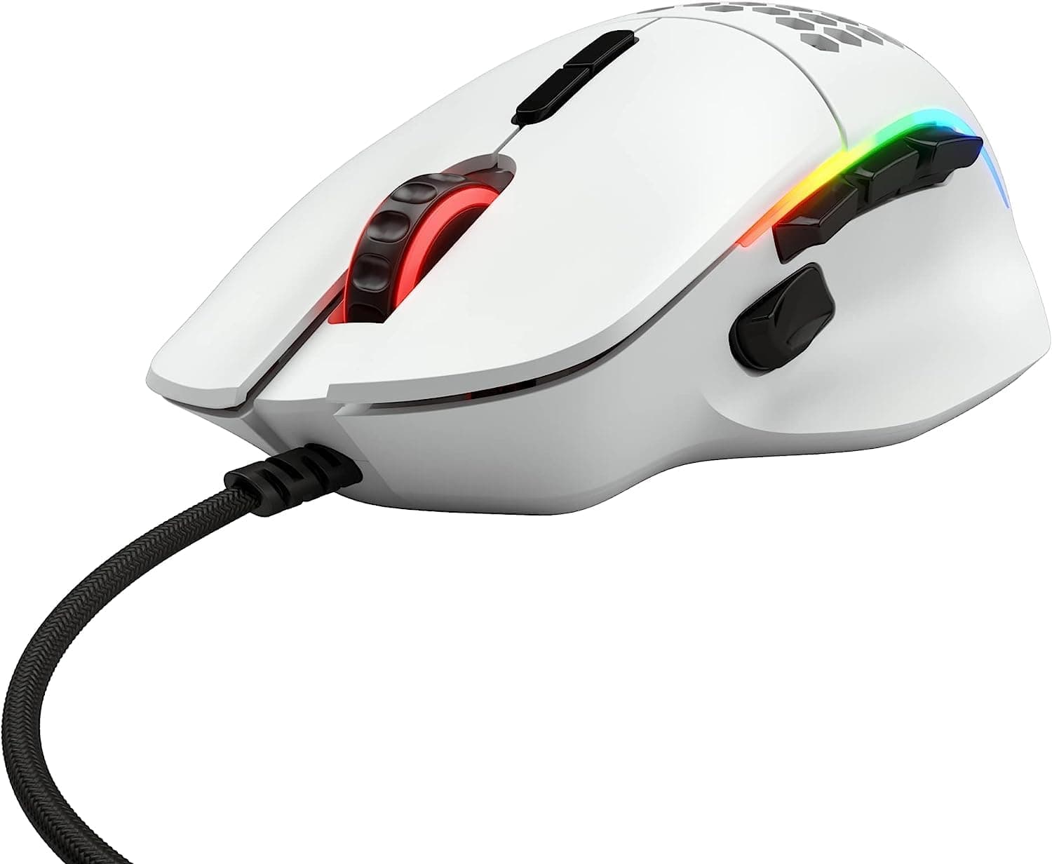 Glorious グロリアスモデルI ゲーミングマウス多ボタン軽量光る RGB 9個プログラムボタン静音ゲーミングマウス白 gaming mouse 国内正規品 (69g)