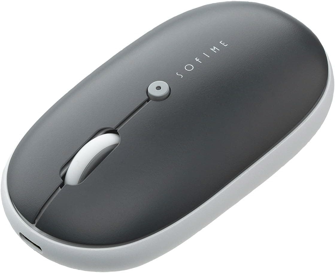 サンワダイレクトマウス Bluetooth 薄型充電式静音マルチペアリング左右対称ダークグレー 400-MABT178DGY
