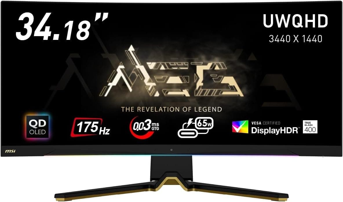 MSI 湾曲QD-有機EL ゲーミングモニター MEG 342C QD-OLED 34.18インチ