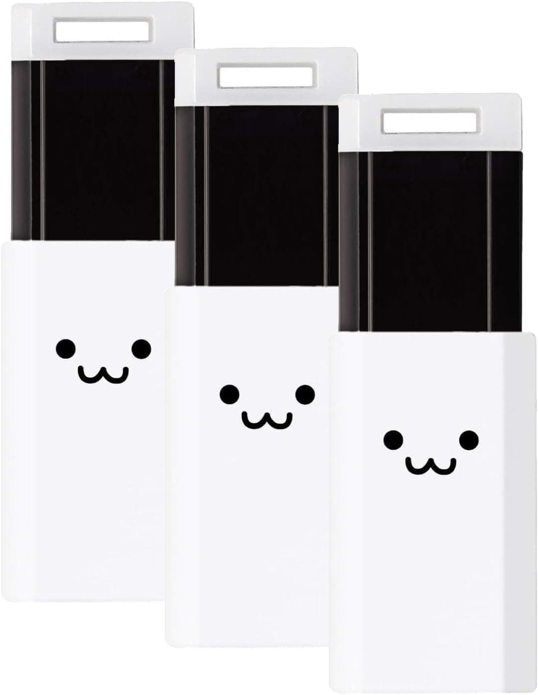 エレコム USBメモリ 64GB USB3.1 & USB 3.0 ノック式ホワイト MF-PKU3064GWHF (× 3)