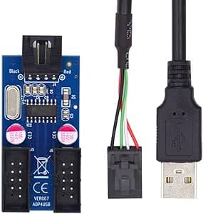chenyang USB 2.0 Type A - 9ピンマザーボードヘッダー 拡張 HUB コネクタアダプター ポートマルチライヤー