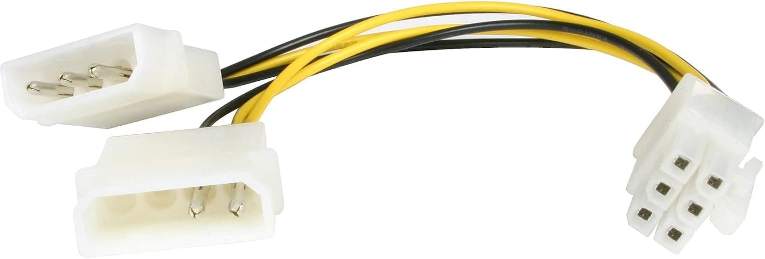 StarTech.com 2x ペリフェラル - PCI Express 電源コネクタ 15cm メス