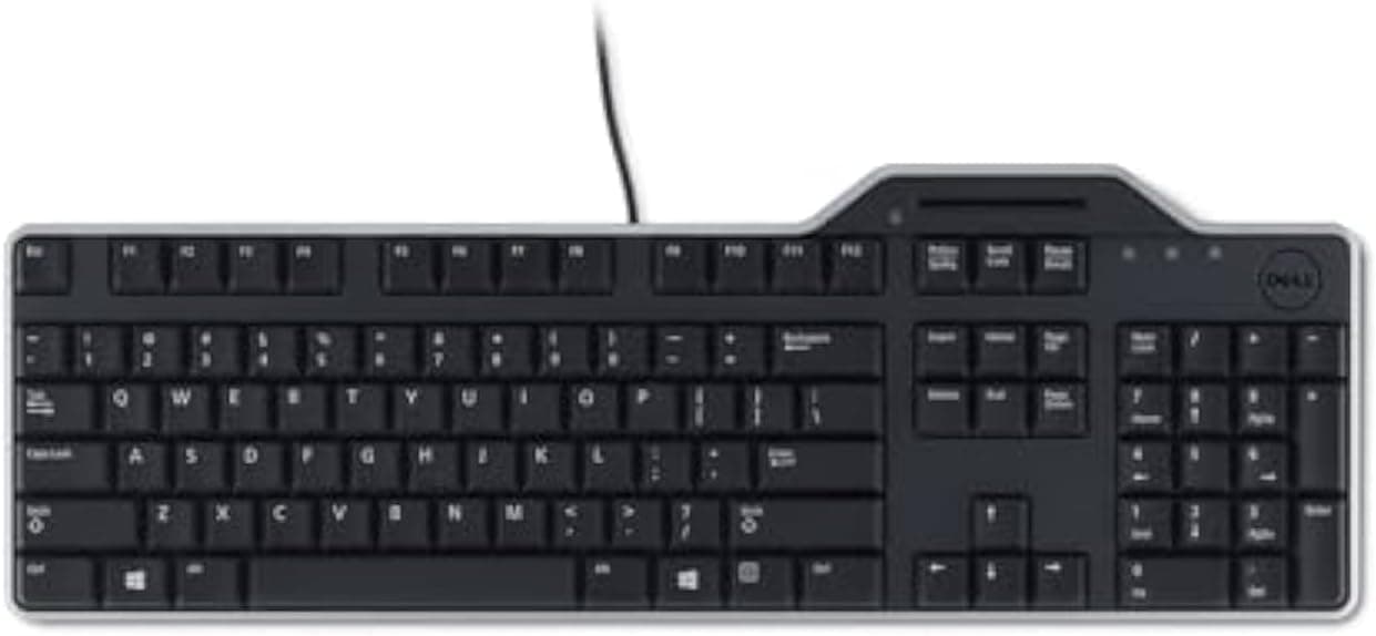 Dell Smart Card Keyboard KB-813 - Keyboard - with Smart Card reader - USB - US - black