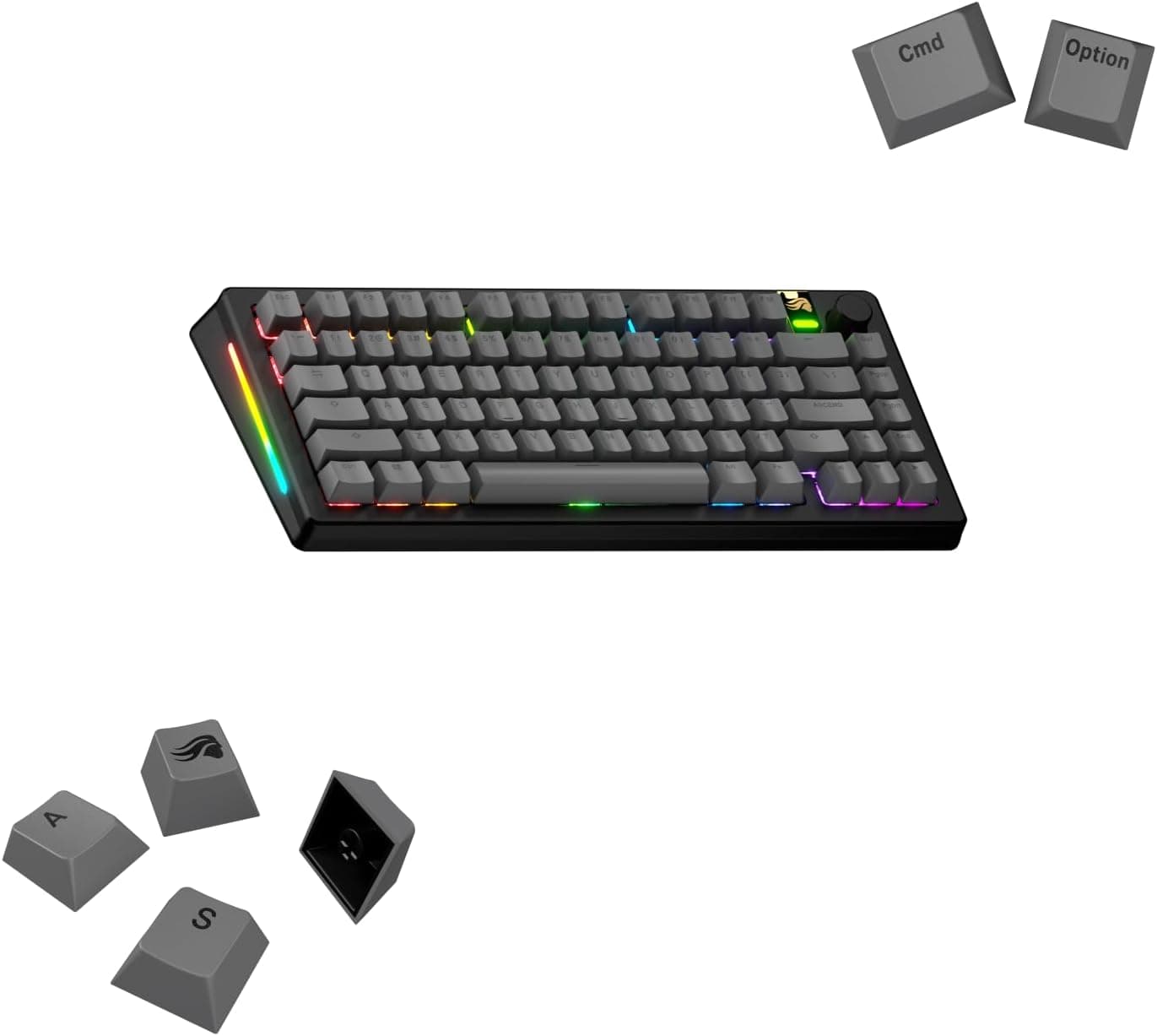Glorious GPBT Basics Keycaps Armor Grey - US - Retail GLO-KB-ACC-KC-GPBT-BA-AGRY-US KB0856
