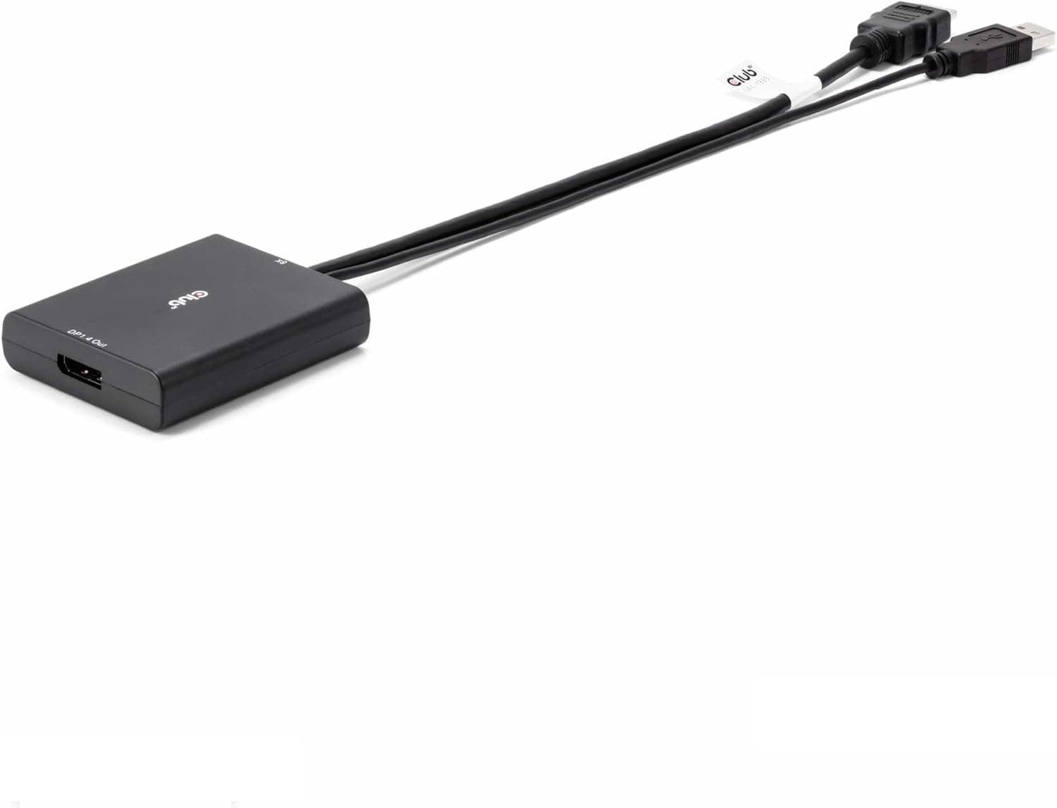 Club 3D HDMI 2.1 - DisplayPort 1.4 アクティブアダプターケーブル - 4K 120Hz 8K 30Hz コンバーター PC ノートパソコンゲームコンソールからモニターへ - USB電源オス-メスディスプレイアダプター CAC-1335
