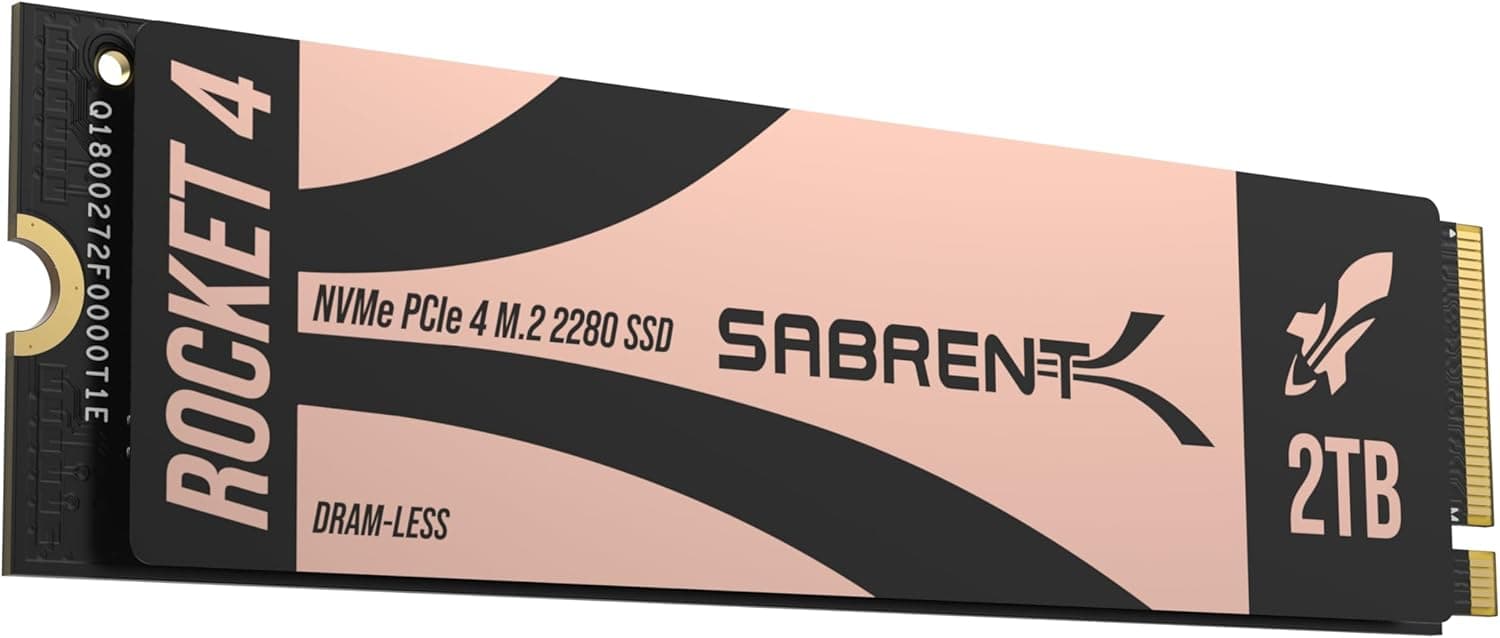 SABRENT Rocket 4 2TB NVMe SSD PCIe Gen4 M.2 2280 内蔵ソリッドステートドライブ 最大7