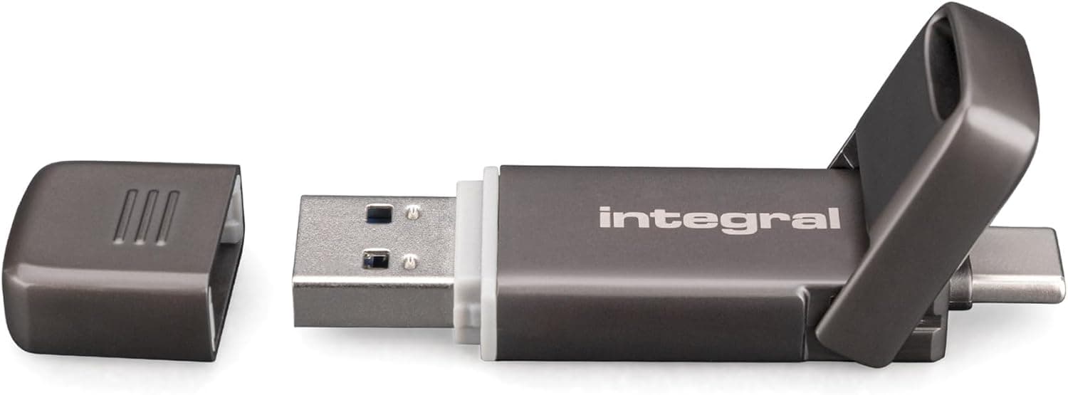 インテグラル USSD 256GB SlimXpress Dual USB 3.2 Gen 2x1 フラッシュドライブデュアルType-C & Type-AポートポータブルSSD 読み取り最大550MB