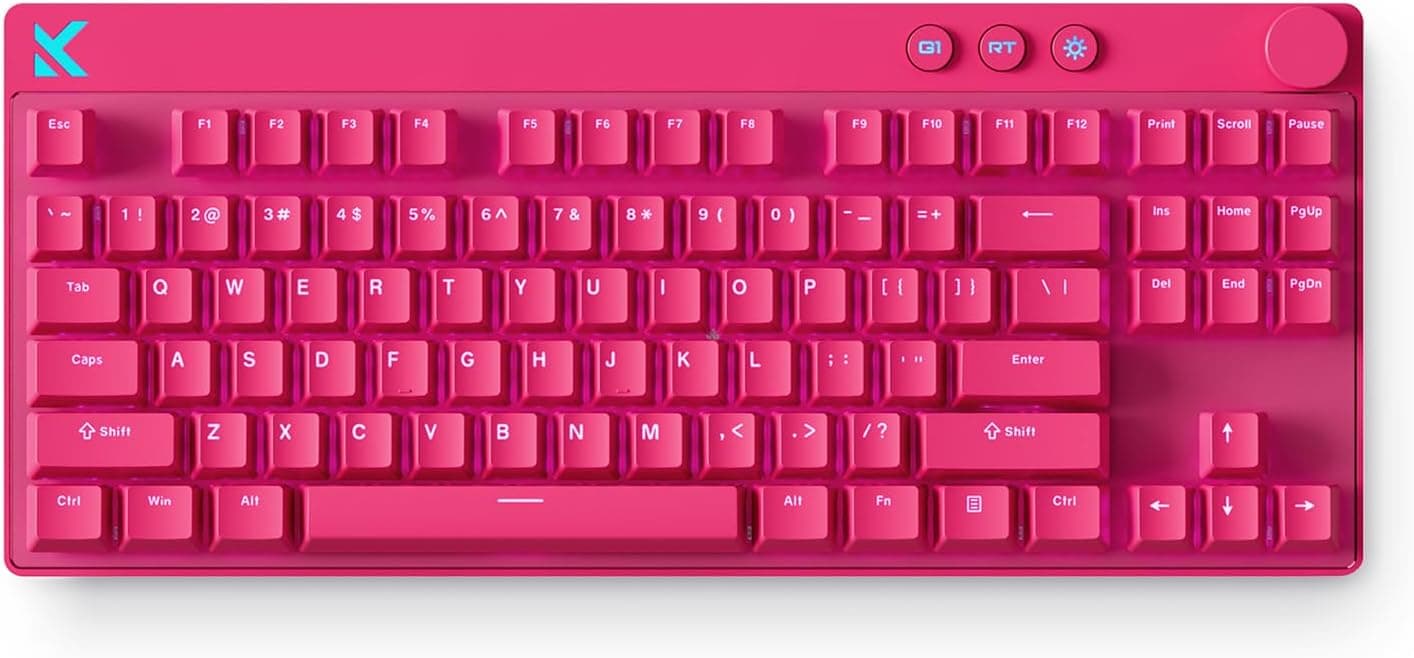 MCHOSE Mix 87 TKL 有線ゲーミングキーボード磁気スイッチホールエフェクトキーボードラピッドトリガー SOCD 8K ポーリングレートボリュームノブ調節可能な作動 RGB ホットスワップレッドアポロスイッチ