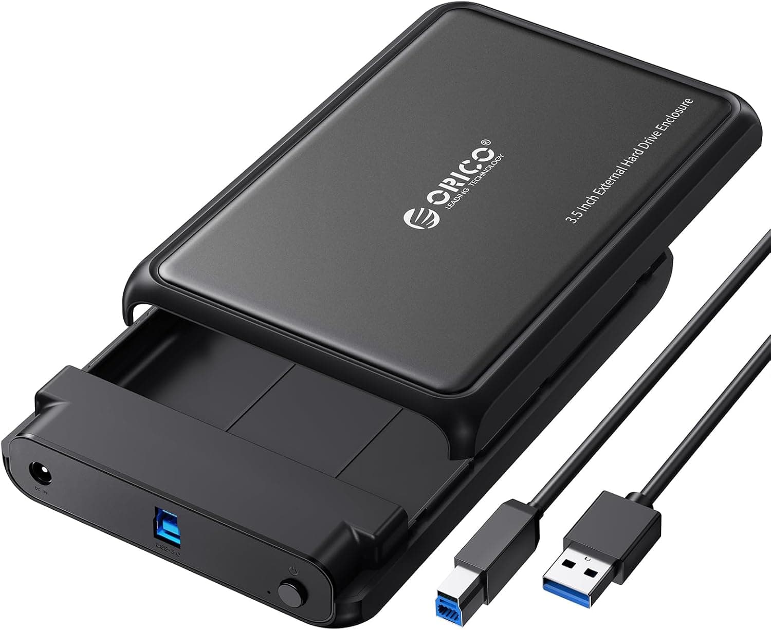 ORICO HDD ケース 3.5インチ USB 3.0 - SATA III 3.5 インチ 2.5 インチ SATA HDD SSD 用最大20TB UASP 12V 電源アダプタ付き WD Seagate Toshiba Samsung Hitachi PS5 と互換性あり DDL35-U3
