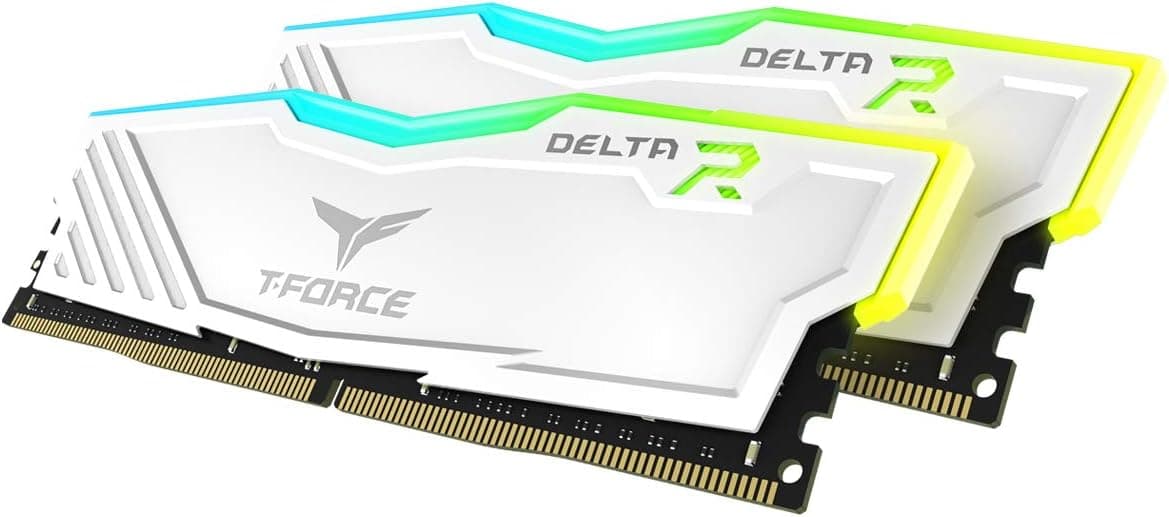 TEAMGROUP (旧称 Team) T-FORCE DELTA RGB DDR4 3600MHz 16GB (8GBx2枚) CL18 PC4-28800 デスクトップ用メモリホワイト Intel XMP2.0対応【TEAMジャパン国内正規品・メーカー無期限保証】TF4D416G3600HC18JDC01