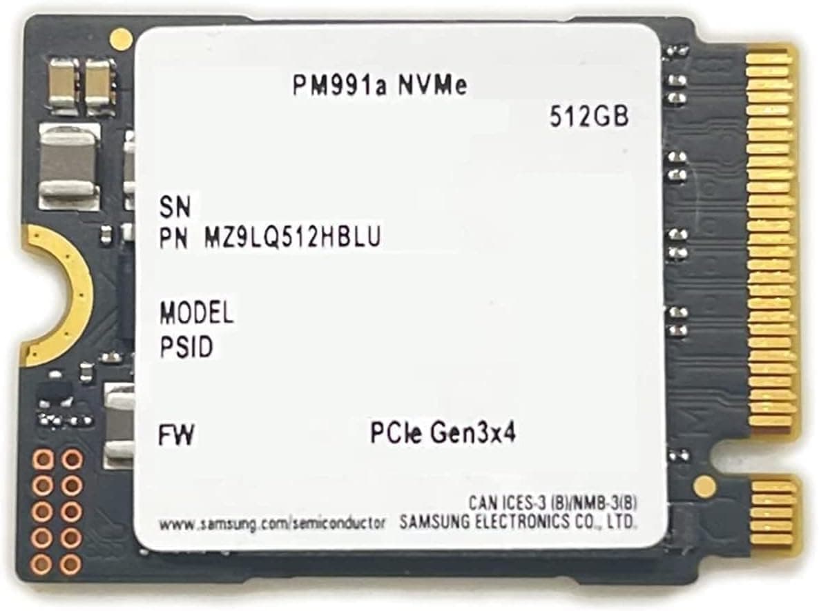 Samsung 512GB SSD M.2 2230 30mm PM991a NVMe PCIe Gen3 x4 MZ9LQ512HBLU ソリッドステートドライブ Surface Pro Steam Deck Dell HP Lenovo Ultrabook タブレット用