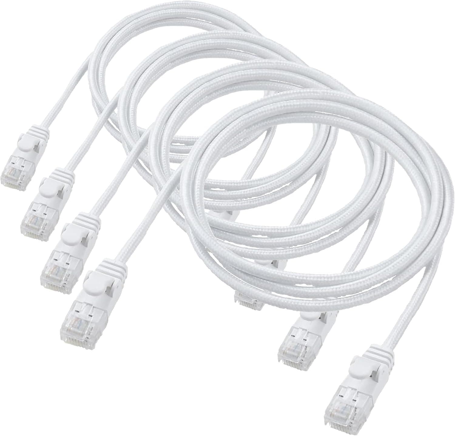 エレコム LANケーブル CAT6A 1m 爪折れ防止メッシュケーブルホワイト ECLD-GPAM