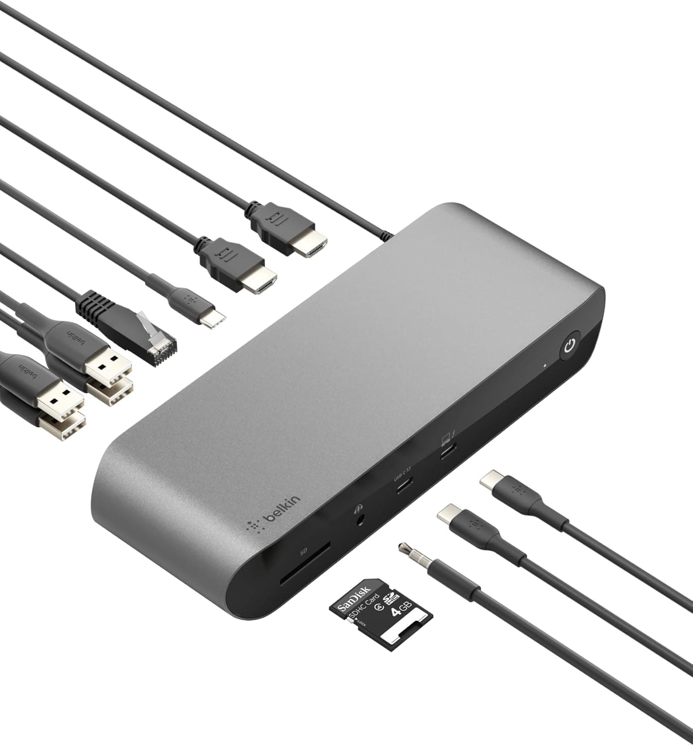 Belkin Thunderbolt 4 ドッキングステーション 90W Power Delivery付き MacBook & Windows用 - 8K