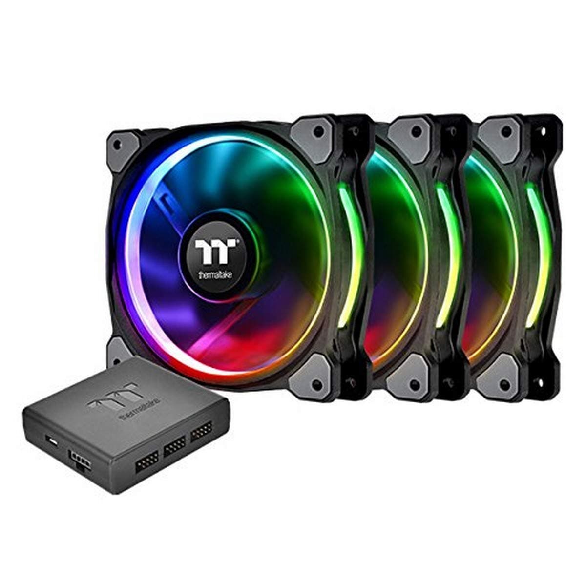 (サーマルテイク)Thermaltake Riing 12 ケースラジエーターファン RGB LED 120mm 調節可能カラー CL-F053-PL12SW-A