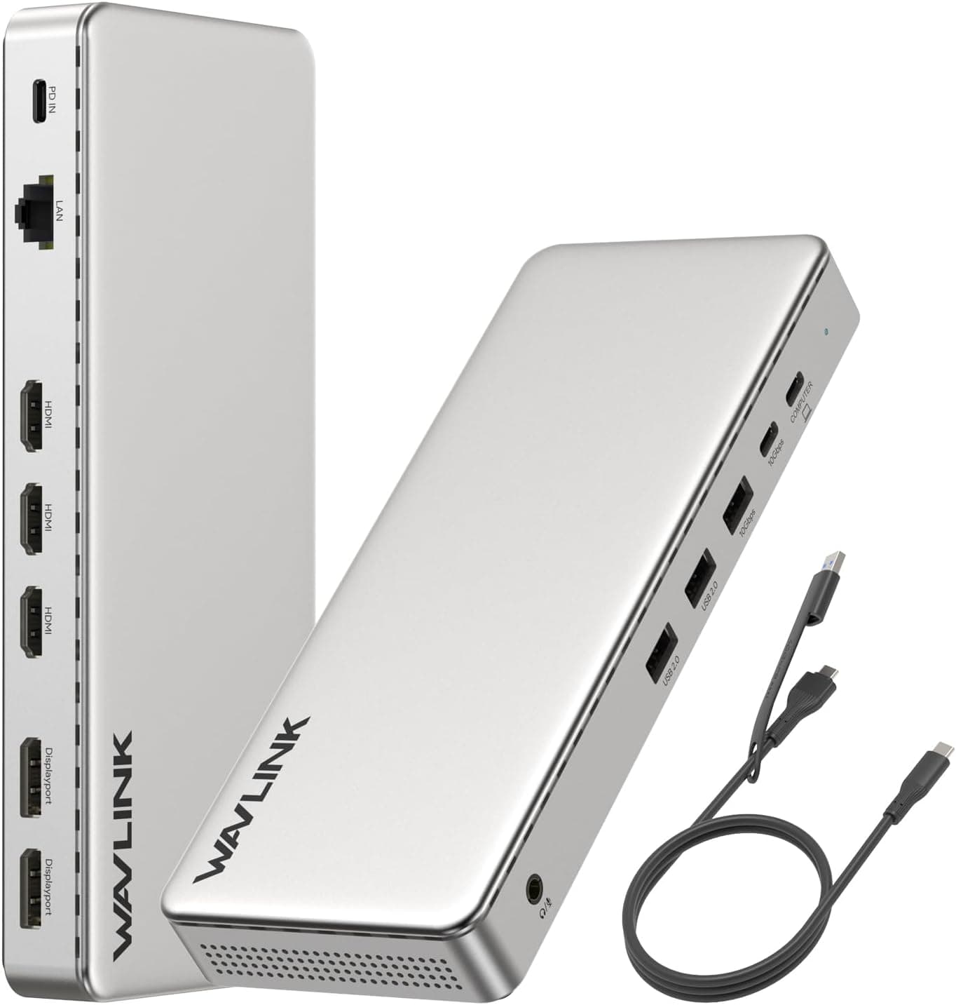 WAVLINK ユニバーサルトリプル 4K@60Hz ディスプレイドック SM770チップ付き USB-C