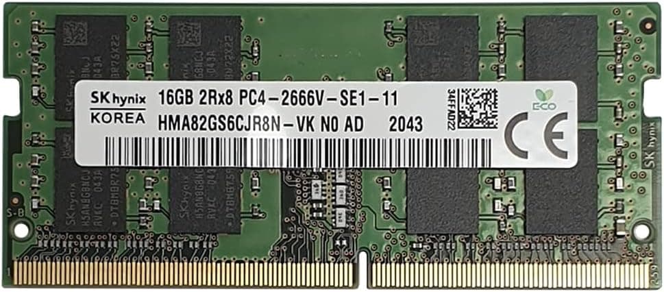 ハイニックス16GB(1x16GB)DDR4 Sodimm 2666MHz 260件のピンPC4-21300 hma82gs6cjr8n-vk