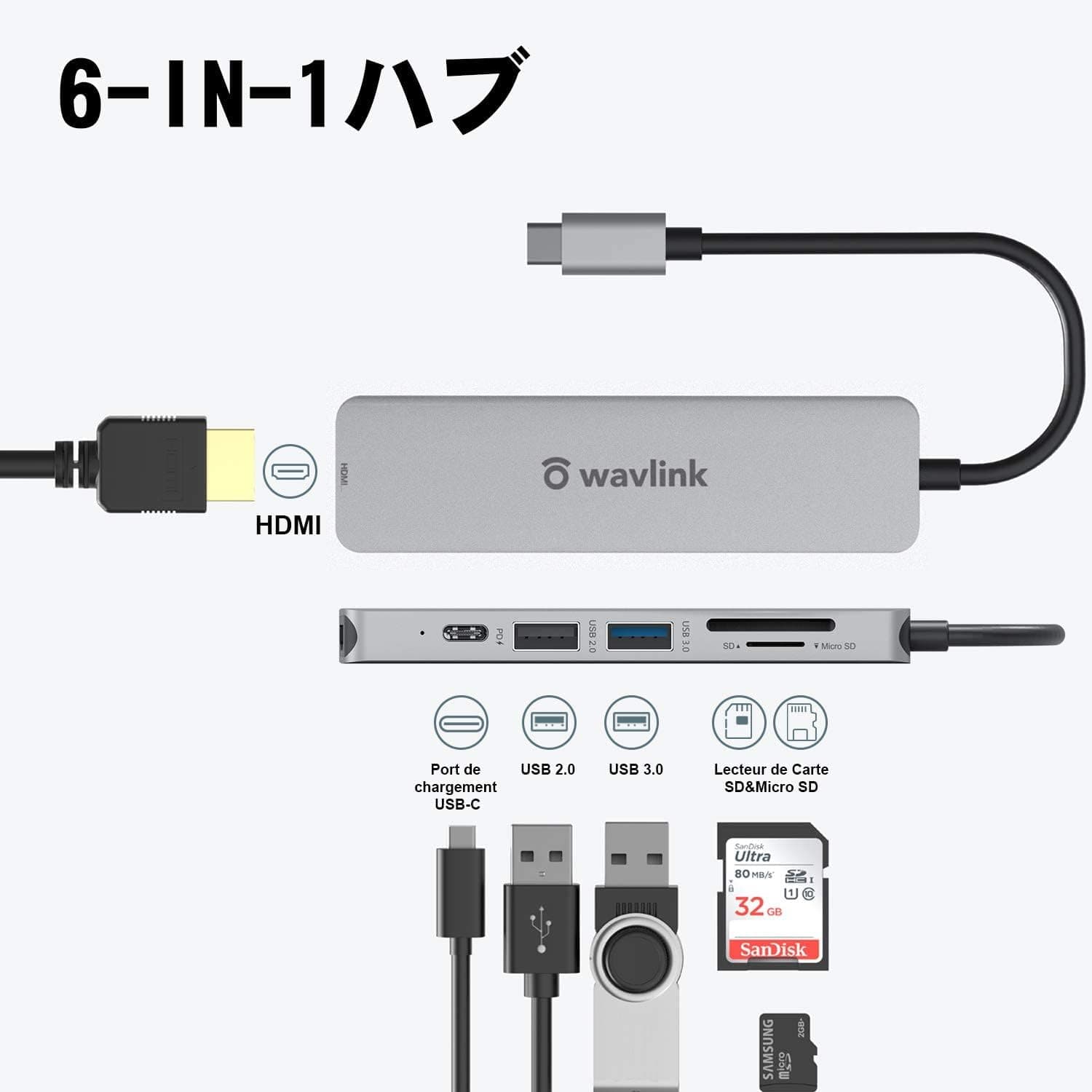 WAVLINK USBハブ