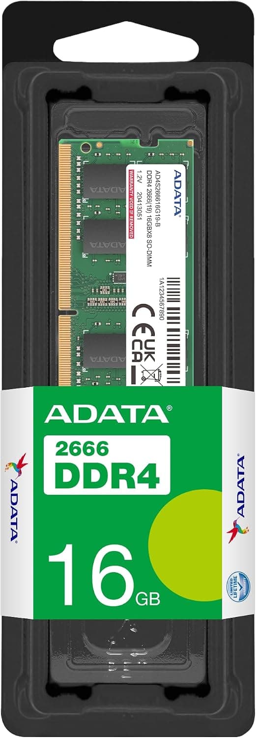 ADATA ノート用メモリ 16GB DDR4-2666 (PC4-21300) 260-Pin SO-DIMM AD4S266616G19-SGN
