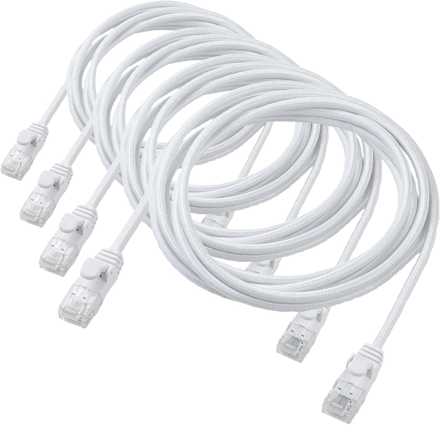 エレコム LANケーブル CAT6A 2m 爪折れ防止メッシュケーブルホワイト ECLD-GPAM