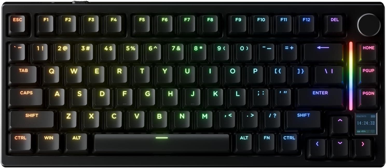 GK GAMAKAY TK75HE V2 ラピッドトリガー メカニカルキーボード TFTスクリーン BT