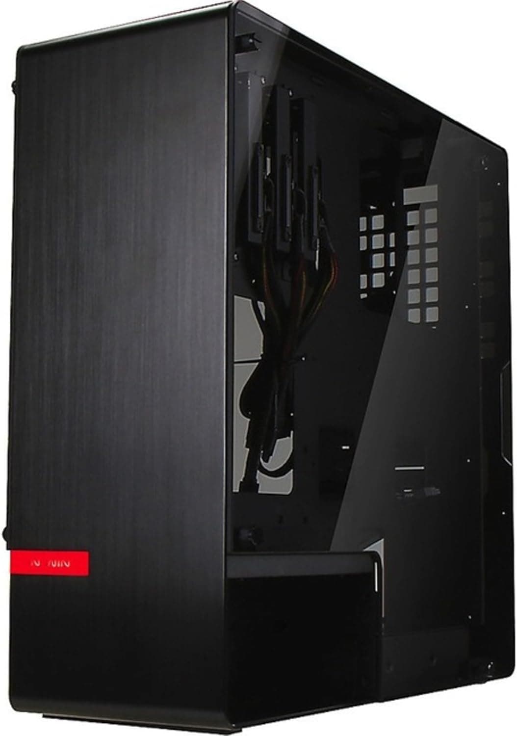 InWin 904.Plus ブラック ATX ミッドタワー ゲーミングコンピュータケース 強化ガラス付き