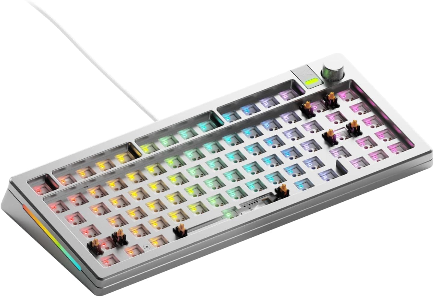 Glorious GMMK 3 PRO 75% Barebones Wired Silver US配列 MXメカニカルキースイッチアルミボディベアボーンキット GLO-KB-GMMK3-PRO-75-BB-W-SIL-US KB0850