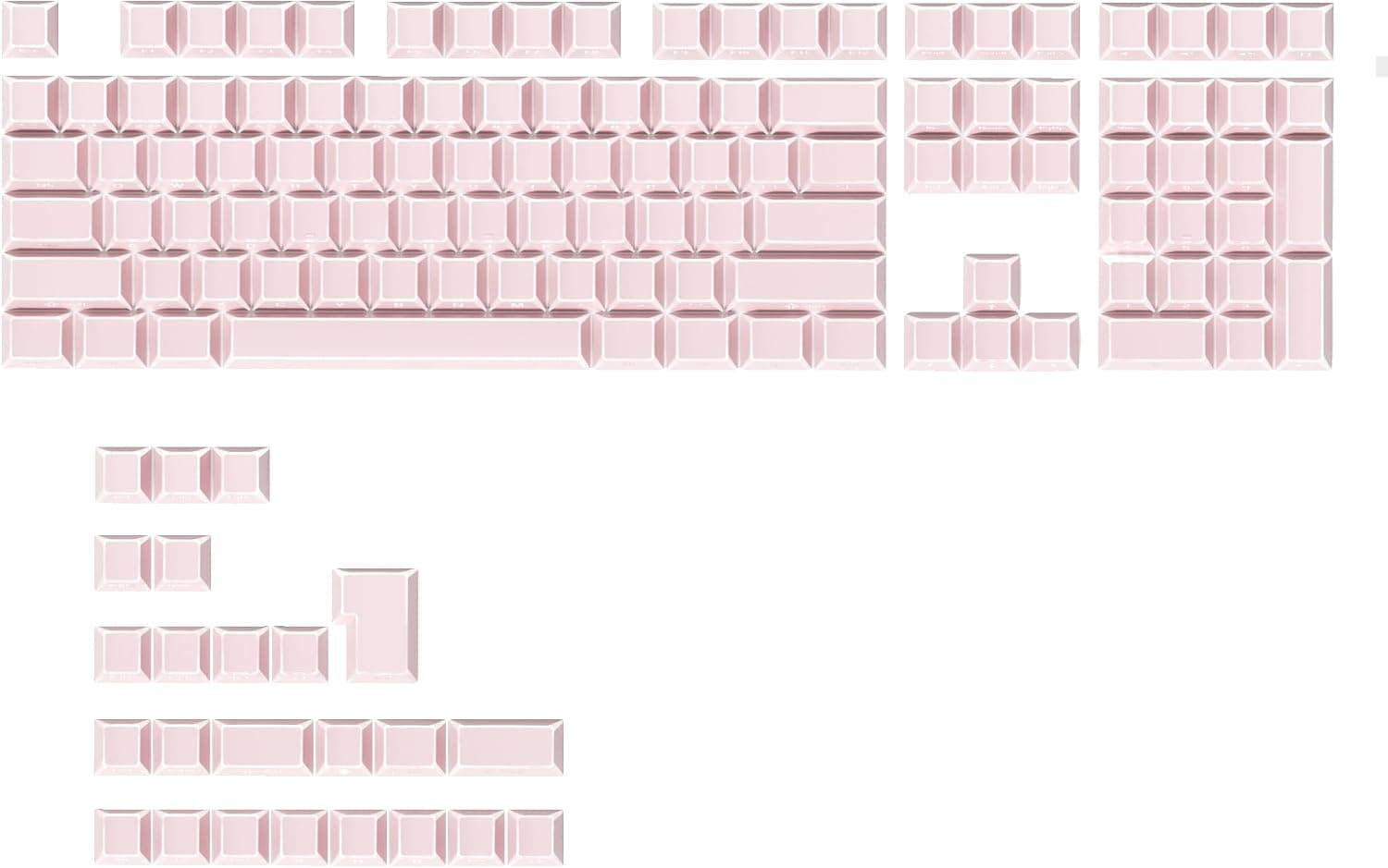 surmen PBT キーキャップチェリープロファイルゲーミングキーボード用 (シャドウピンク)