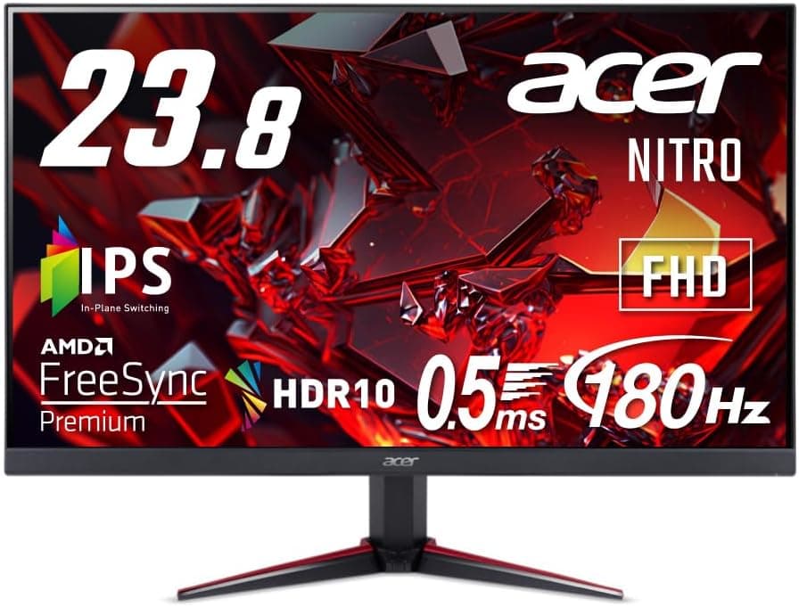 日本エイサー Acer Nitro VG240YM3bmiipx 23.8インチ フルHD 180Hz ゲーミングモニター