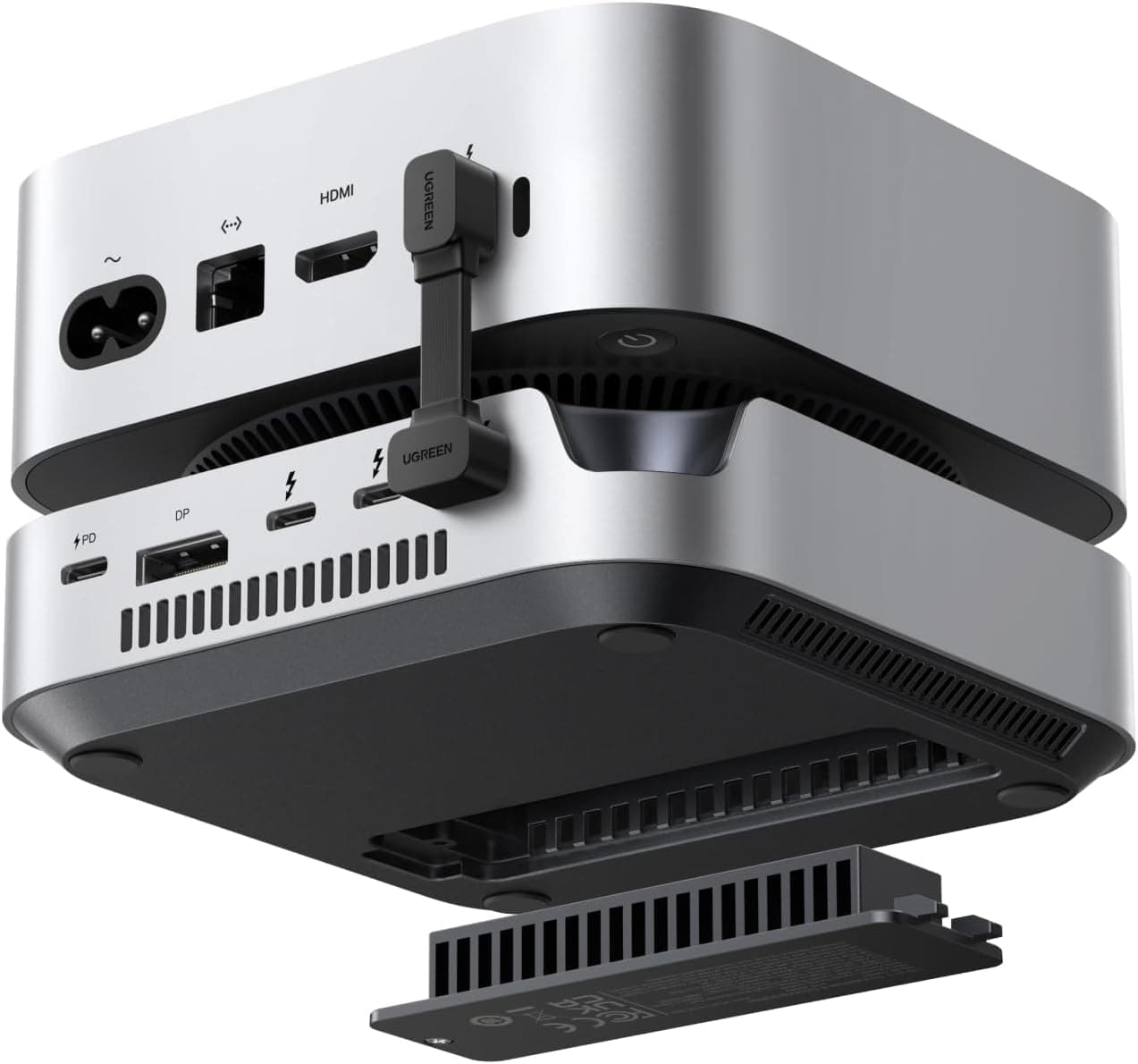 UGREEN Revodok Maxidok Thunderbolt5 Mac mini ドッキングステーション Thunderbolt5×2+DP 2画面異表示 8K@60Hz M.2 SSD増設 8TBストレージ拡張 120Gbps高速転送 65W給電 USB-A3.2×3+SD4.0