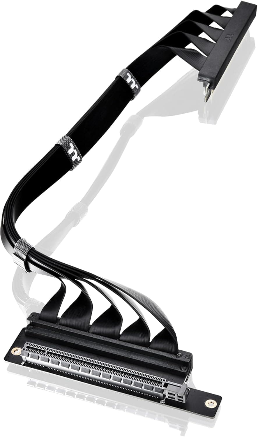 Thermaltake PCI-E 4.0 Dual 90 Degree Riser Cable 400mm Black AC-077-CO1OTN-C1 CS9123