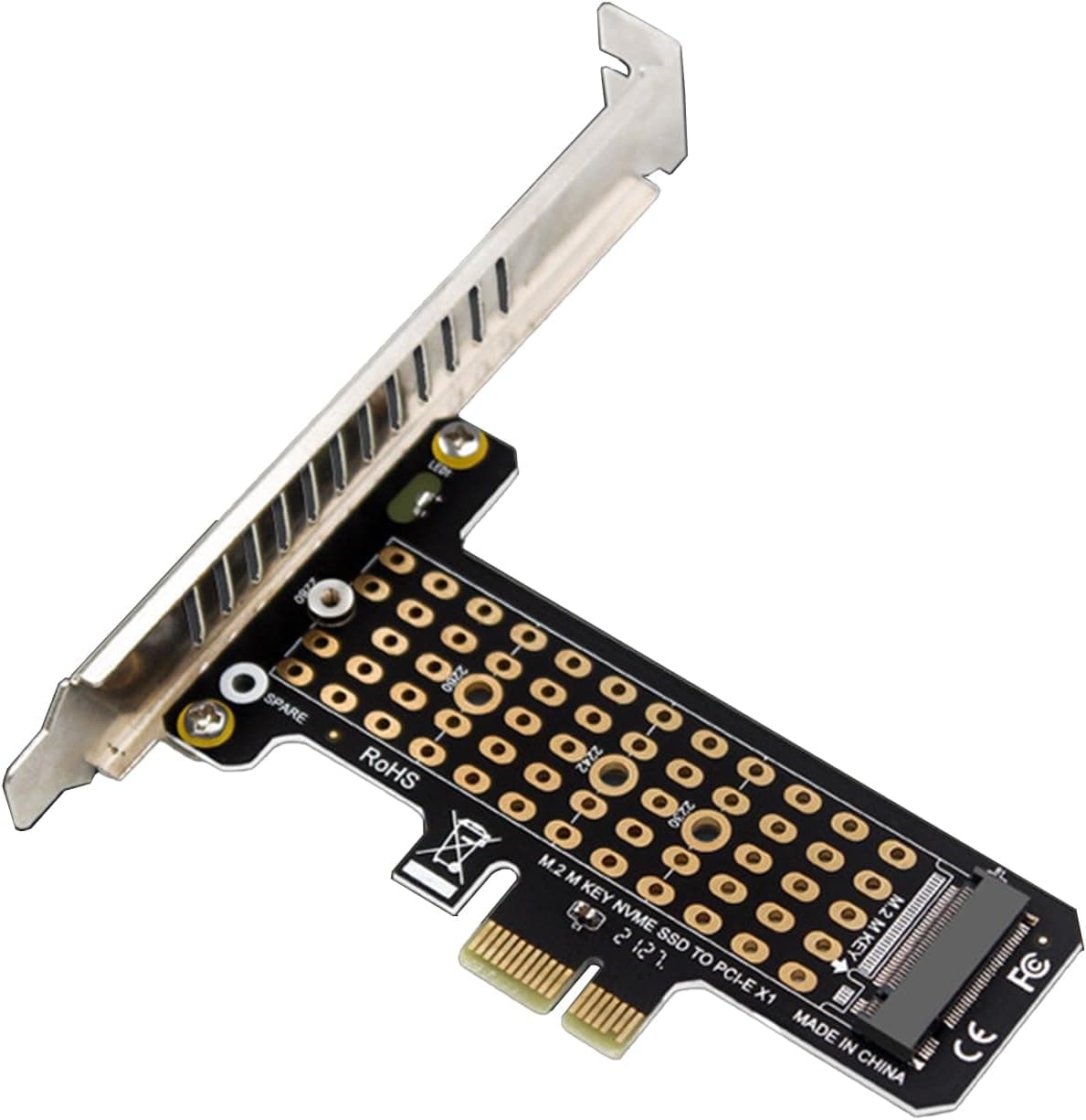 NVMe M.2 SSD - PCIe X1 アダプターカード