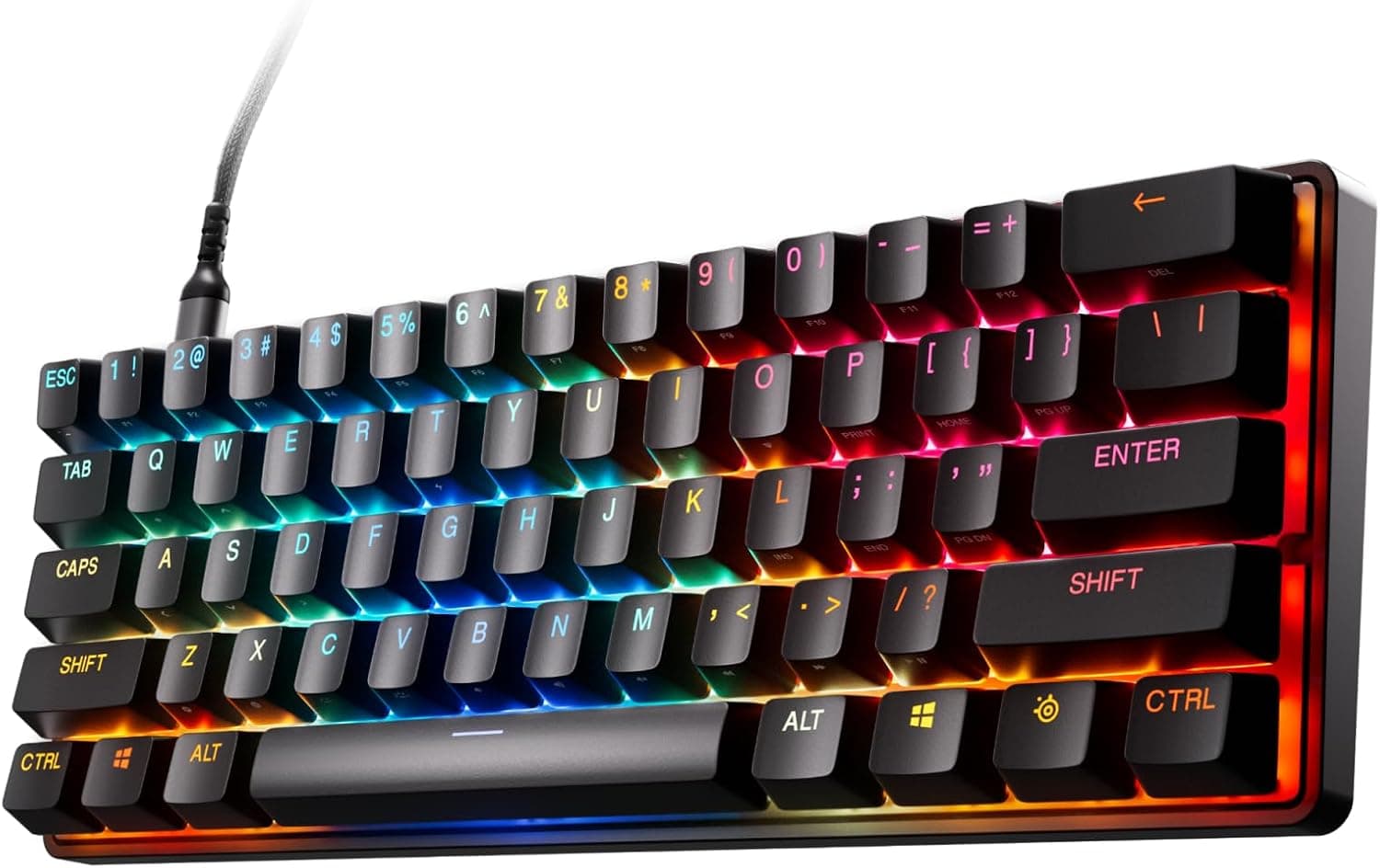 SteelSeries Apex Pro Mini Gen 3 OmniPoint 3.0 ハイパーマグネティックスイッチ - 調節可能な作動 - ラピッドトリガー - ゲーム対応プリセット - 保護モード - ラピッドタップ