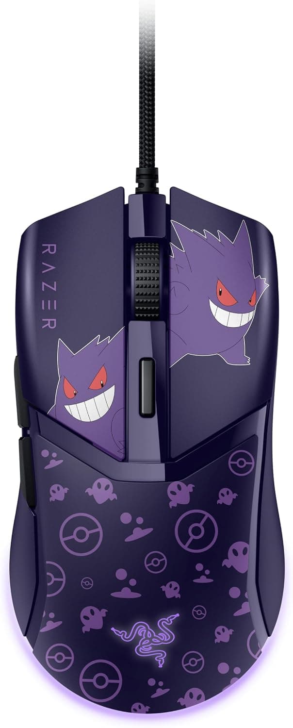 Razer Cobra Gengar Edition - 軽量有線ゲーミングマウス - 8500 DPIセンサー - 58g - 第3世代光学式マウススイッチ - クロマライティング - スピードフレックスケーブル - PC