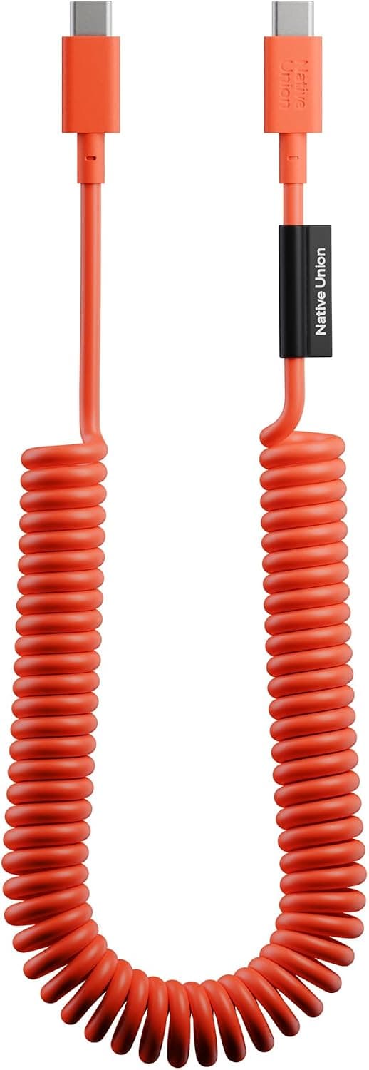 Native Union USB-C POP Cable XL - コイル式伸縮 – 2.4m 超強力充電ケーブル iPhone Air