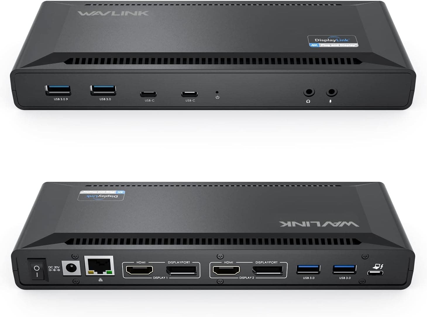 WAVLINK ノートパソコン用ドッキングステーション デュアル4K@60Hz(2 HDMI+2DP)